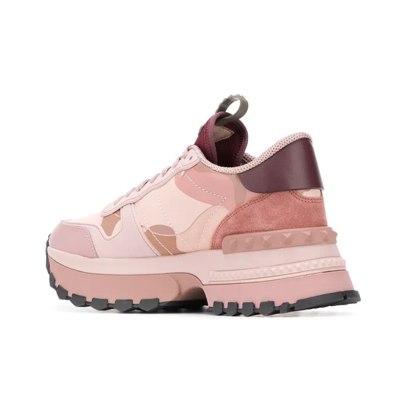 Valentino Rockrunner Wear Resistant Low Top Casual Shoes Women's Pink-3
