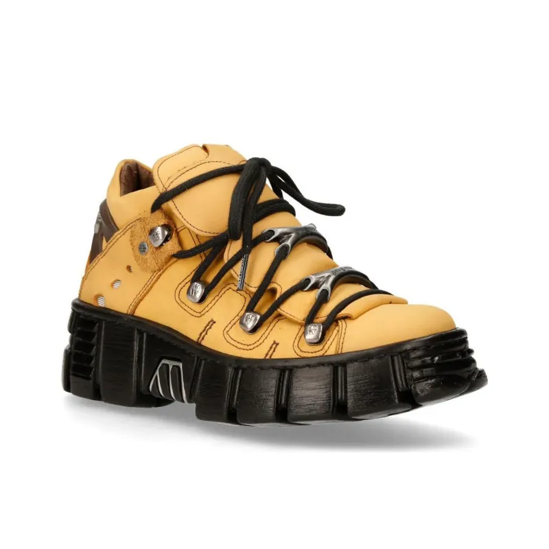 NEW ROCK High-Top Casual Shoes Unisex Yellow-2