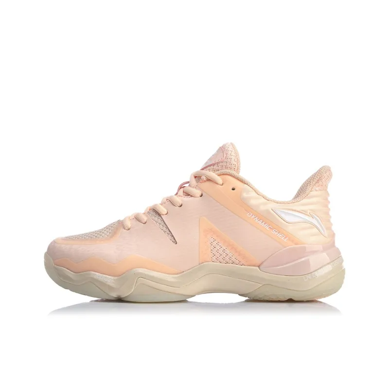 LiNing Sonic Boom 4 Cushioning Support Low-Top Badminton Shoes Women's Orange Pink-0