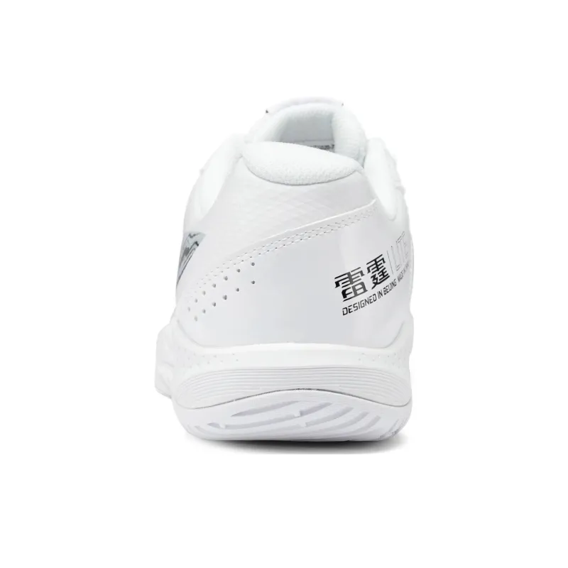 LiNing Anti Slip Wear Resistant Low Top Badminton Shoes Unisex White-4