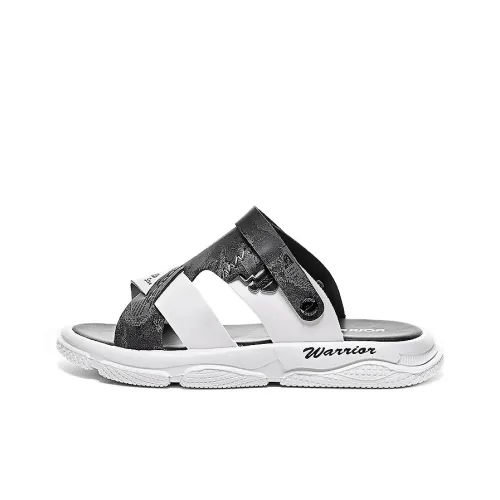 Warrior Sports Comfortable Versatile Breathable Slippers For Casual Wear Beach Sandals Men's Gray White