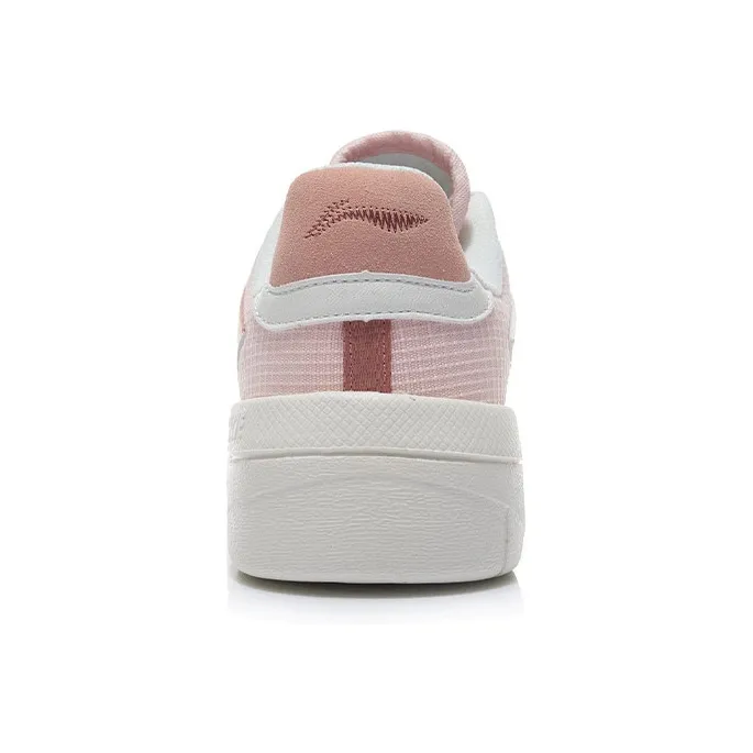 LiNing Wave Superwave Lite Anti Slip Wear Resistant Low Top Skateboard Shoes Women's Pink White-4