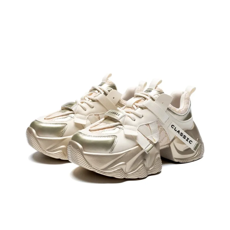 DEFINE CHOICE Cushioning Slip Resistant Height Increasing Low Top Chunky Sneakers Women's-7