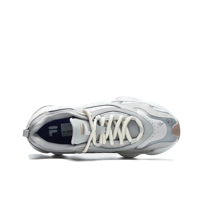 FILA FUSION TENACITY Monster Cushioning Anti Slip And Wear Resistant Low Top Casual Shoes Men's Rain Mist Gray-2