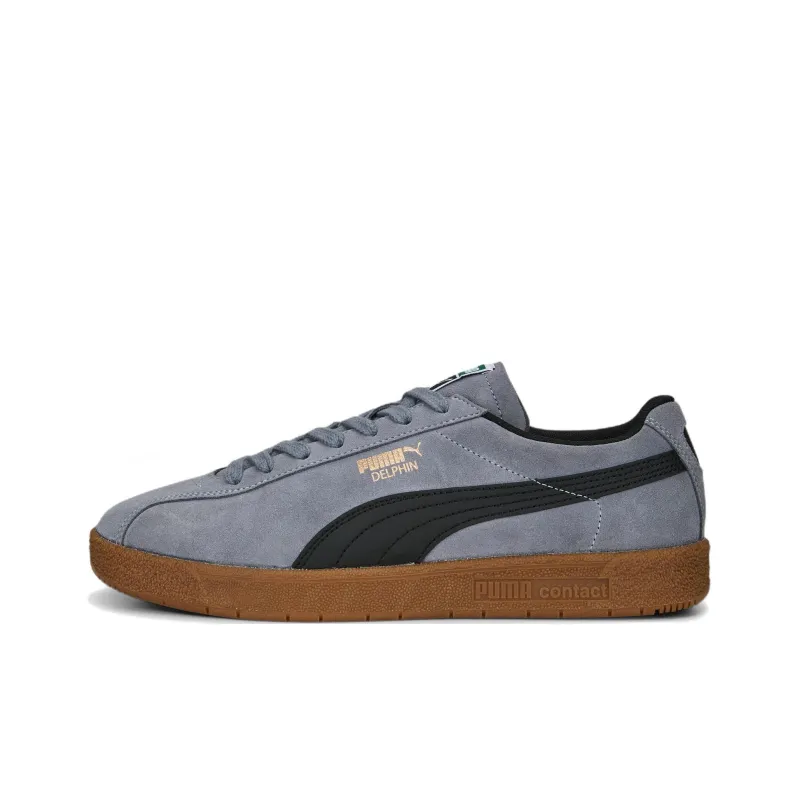 PUMA OSLO-CITY Delphin Anti-Slip Wear-Resistant Low-Top Skateboard Shoes Men's Black Gray Color-0