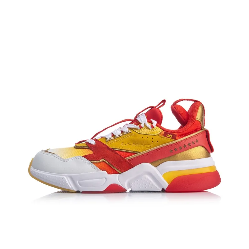 LiNing 001 Cushioning Anti Slip And Wear Resistant Low Top Casual Shoes Men's Red-0