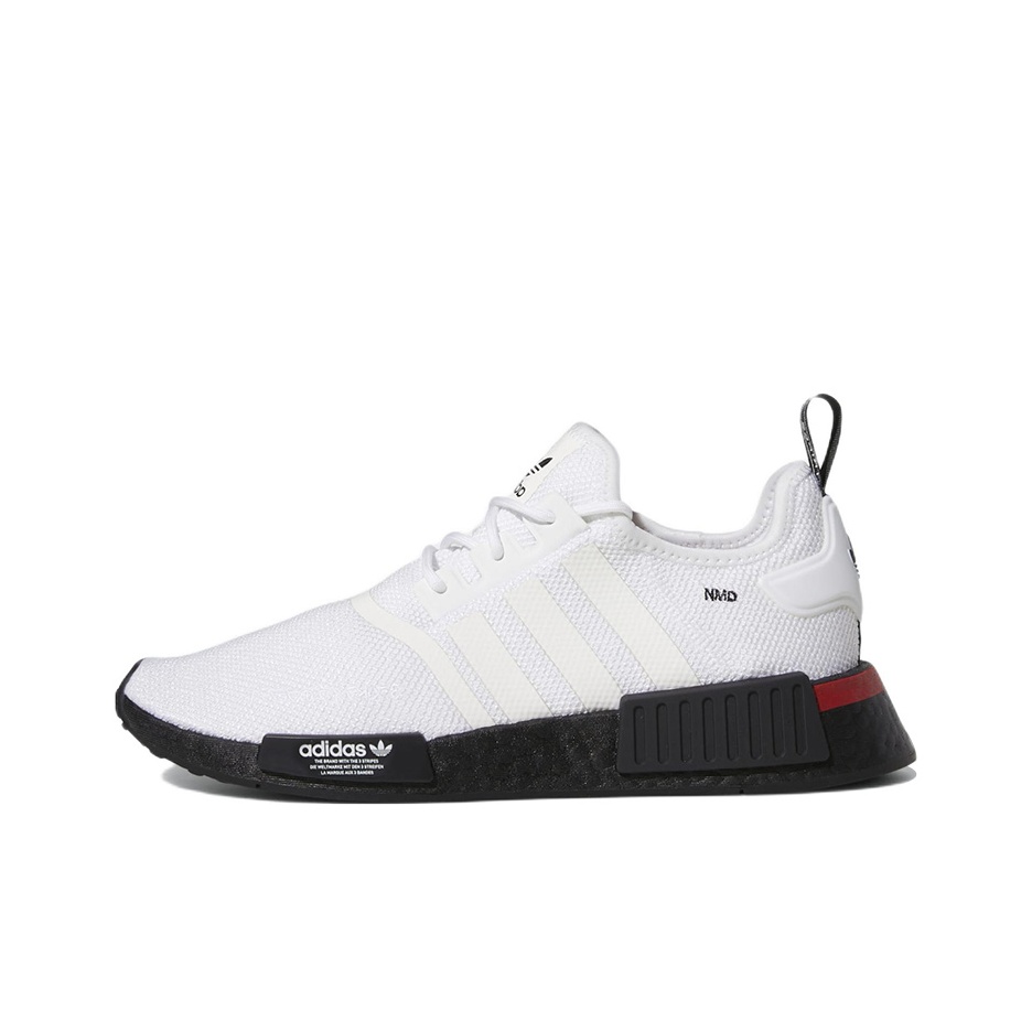 Adidas nmd r1 white black scarlet best sale