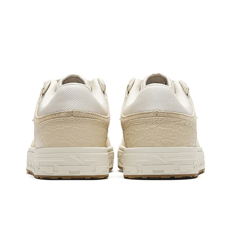 Anta Street Naughty Coconut Shell Cushioned Slip Resistant Lightweight Low Top Skateboard Shoes Men's White-3