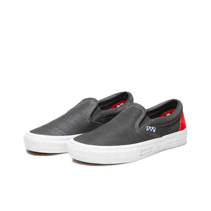Vans X Atlas Skate Slip On 'Grey Red White'-2