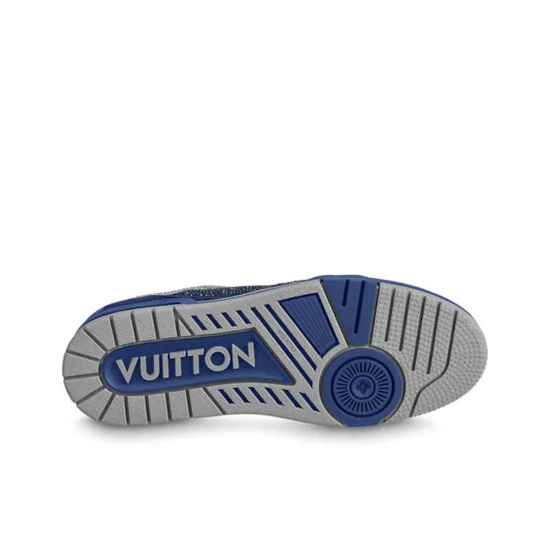 LOUIS VUITTON Trainer Sneakers 'Grey Blue Crystals'-4
