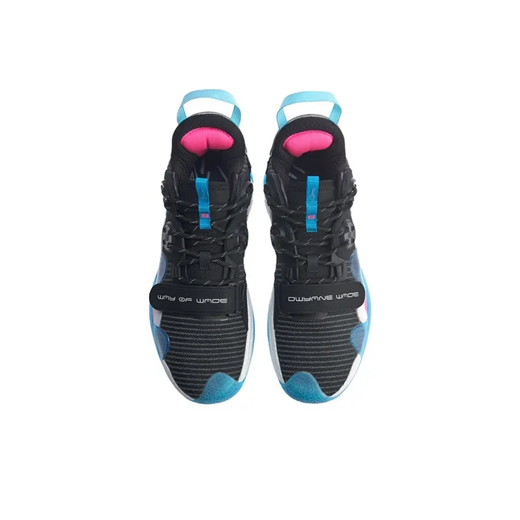 LiNing Anti Slip Wear Resistant Mid Top Basketball Shoes Men's Black-3
