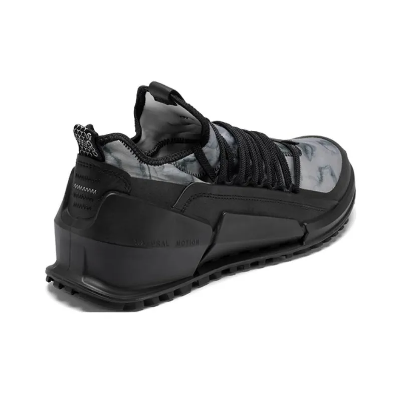 Ecco Striding 2.0 Series Breathable Low Top Sports Casual Shoes Men's Black Gray Color-2