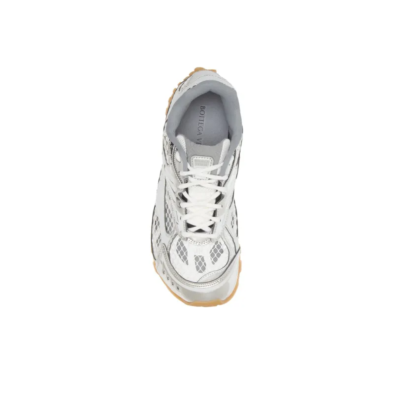 Bottega Veneta Orbit Shock Absorbers With Slip Resistant Features Low Top Casual Shoes Men's Silver White-4