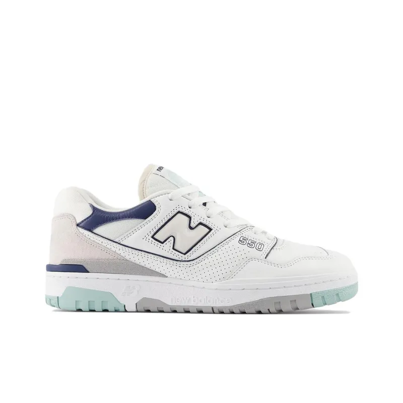 New Balance 550 White Winter Fog Navy-1