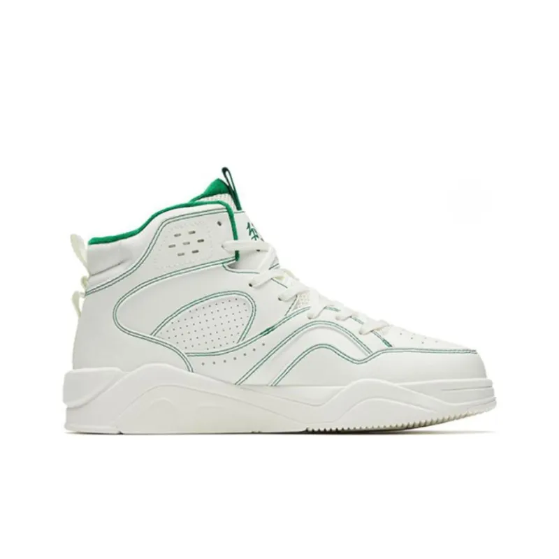 Anta Flame 3.0 Cushioned Slip Resistant High Top Skateboard Shoes Women's Green-1