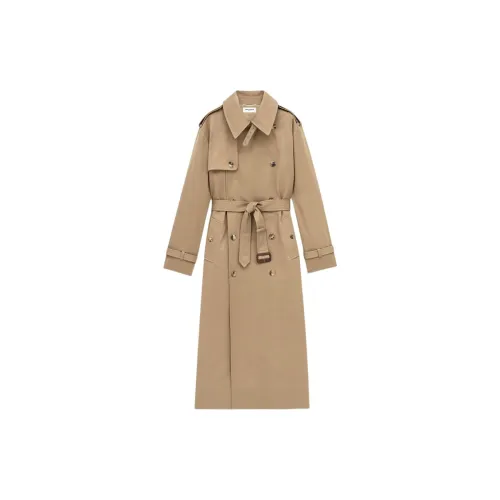 SAINT LAURENT Trench Coats Women's Beige