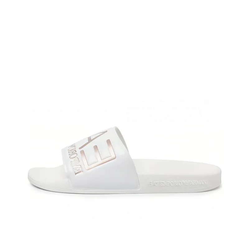 EMPORIO ARMANI EA7 Quiet Slide Slippers Unisex White-0