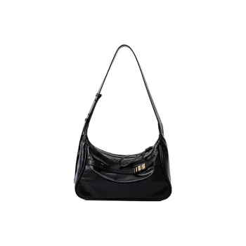 FION Cow Leather Crossbody Bag, Shoulder Bag Regular Women's Black
