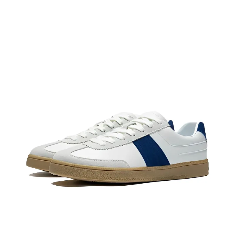 LiNing Cloud River 1.5 Anti-Slip Wear-Resistant Low-Top Skateboard Shoes White Blue-2