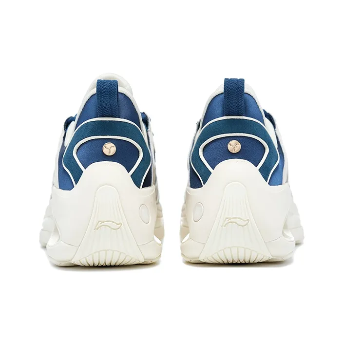 LI NING 1990 Heart Dance Anti Slip Wear Resistant Low Top Casual Shoes Women's Blue White-3
