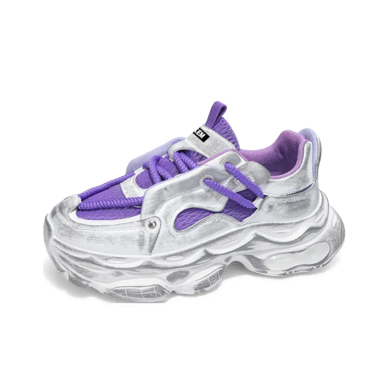 JKEM Cushioning Breathable Low Top Chunky Sneakers Men's-7