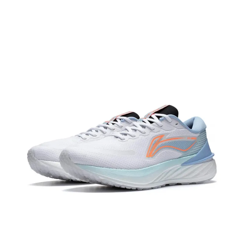 LiNing YueYing 2.0 Rebound Reflective Lightweight Low Top Running Shoes White Blue-2