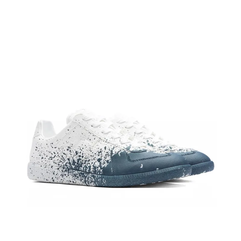 Maison Margiela Replica Stylish Skateboarding Shoes Men's White Blue-1