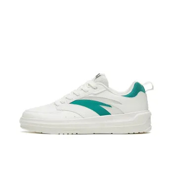 Anta Life Collection Slip Resistant, Abrasion Resistant, Breathable Low Top Skateboard Shoes Men's White Green