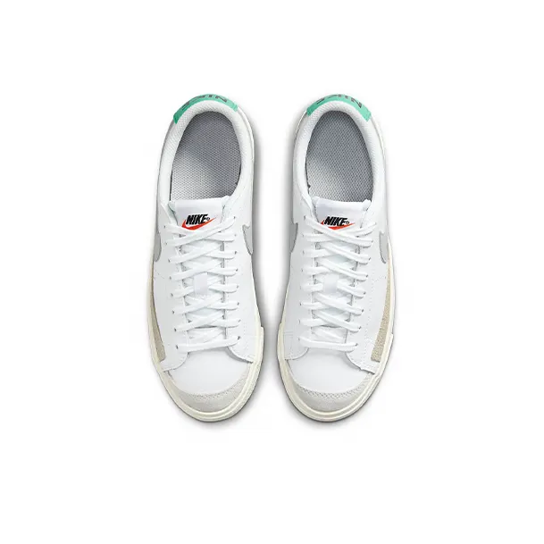 Nike Blazer 77 Slip Resistant Shock Absorbers With Abrasion Resistant Properties Low Top Skateboard Shoes GS White-3