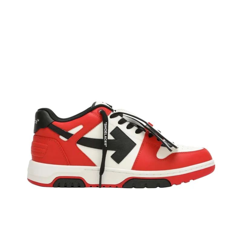 OFF-WHITE Out Of Office Low-Top Casual Shoes Men's Red-1