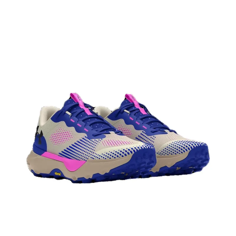 Under Armour Infinite Pro Anti Slip Wear Resistant Low Top Casual Running Shoes Unisex Brown Blue-2