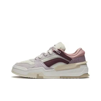 LiNing Samchen Participate In The Stars Cushioning Warm Low Top Skateboard Shoes Women's White Purple
