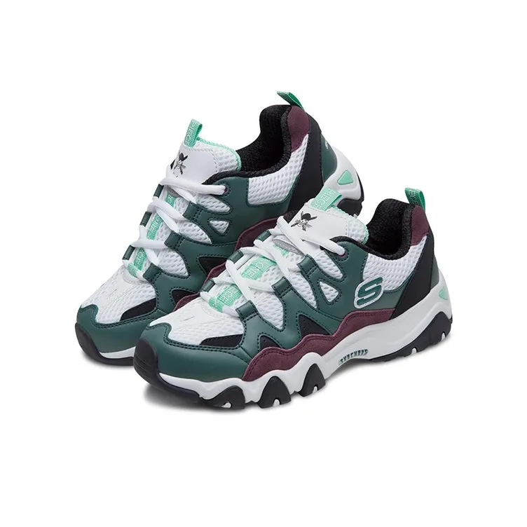 One Piece X Skechers D'LITES Series Casual Shoes Unisex Low Top White/Green-2