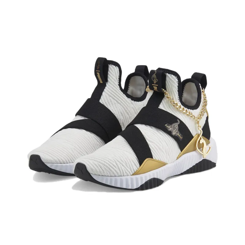 PUMA X Baby Phat Defy Mid 'White Black Gold' Women's-2