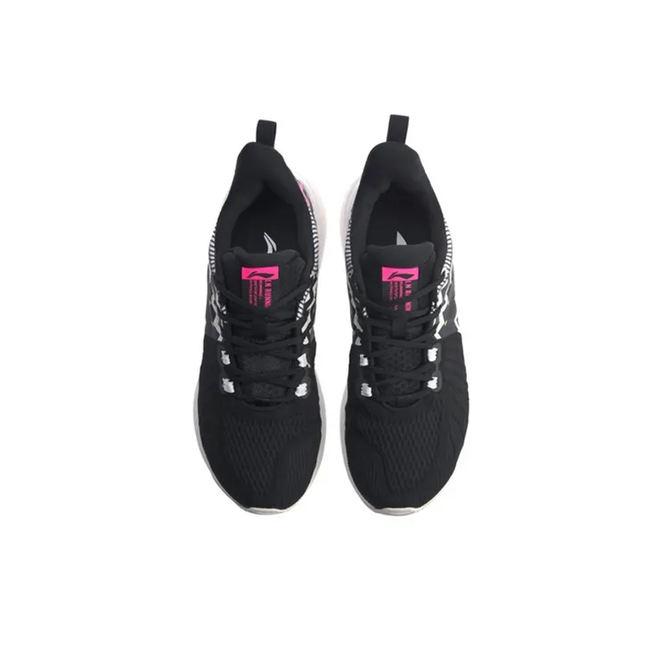 LiNing SOFT PLUS Plus Low Top Running Shoes Women's Black White-3