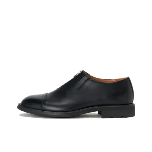 Hender Scheme Front Fastner Dress Shoes Men Low-Top Black