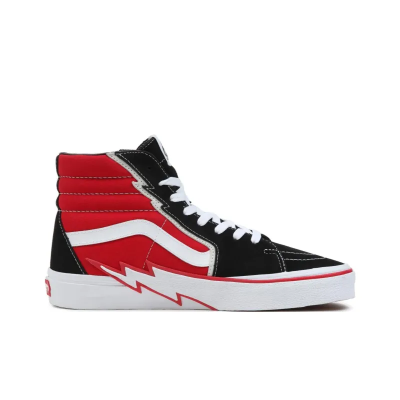 Sk8 Vans Hi 'Bolt Black Red'-1