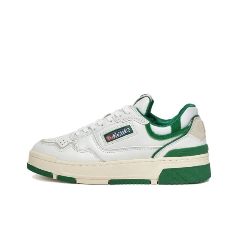 AUTRY Clc Leather Sneakers 'White Green' Women's-0