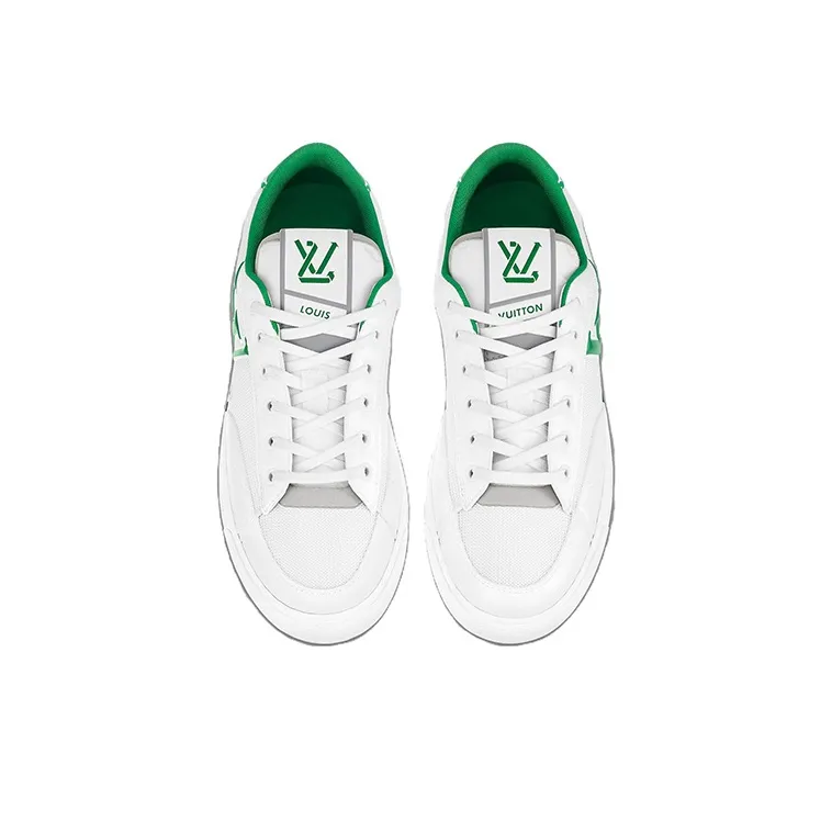 LOUIS VUITTON Charlie Sneakers 'White With Two Toned Green'-2