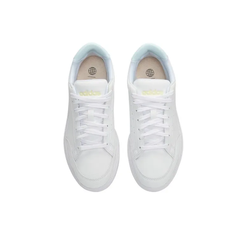 Adidas Nova Court Lifestyle Vegan Shoes 'White Almost Blue' Women's-3
