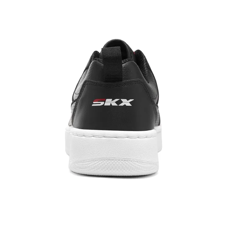 Skechers Sport Court 92 Anti Slip Wear Resistant Low Top Skateboard Shoes Men's Black White-4