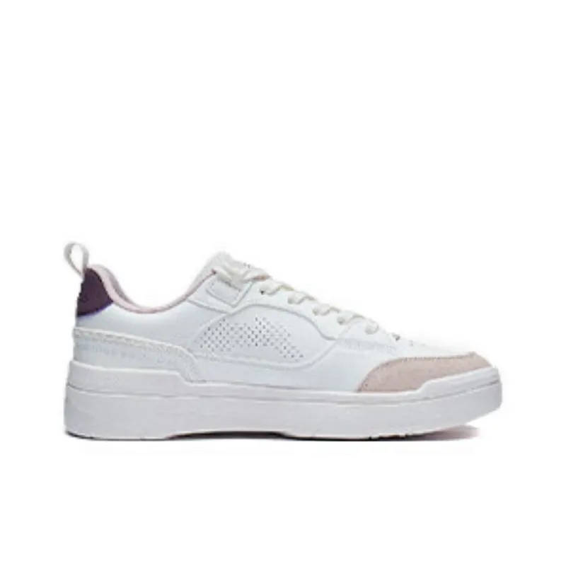 LiNing Common 80s Anti Slip Wear Resistant Low Top Skateboard Shoes Women's Ecru-1
