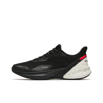 Anta DuCi4 Cushioning, Slip Resistant, And Abrasion Resistant Low Top Running Shoes Men's Black White Red