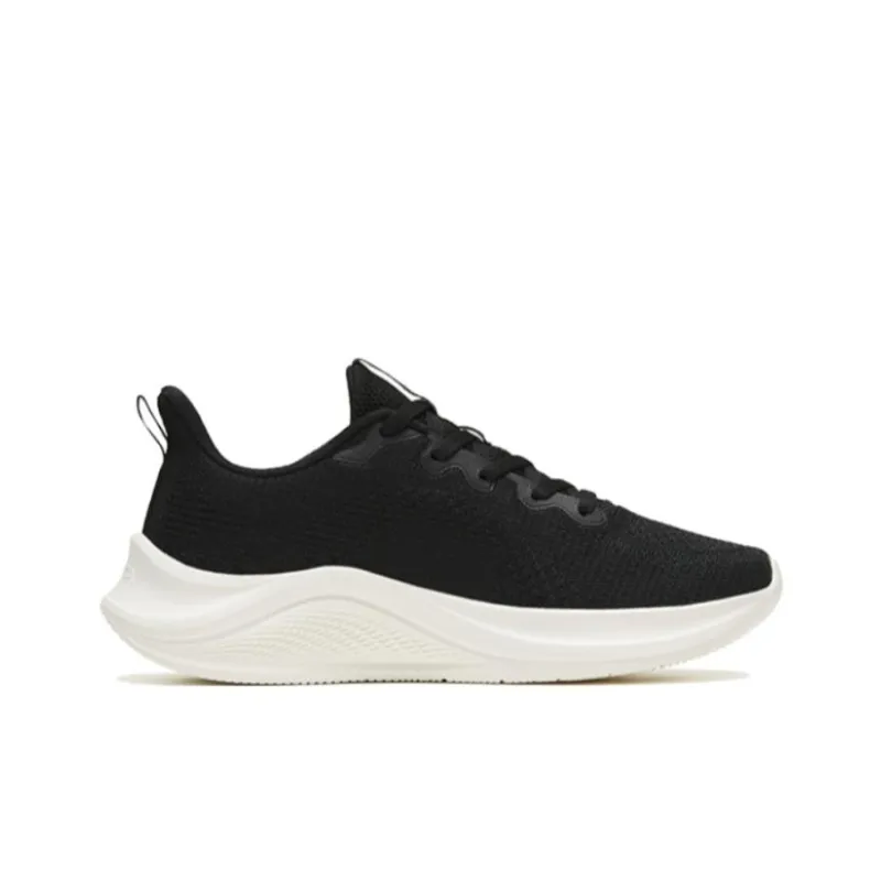 Anta Flyknit Slip Resistant, Abrasion Resistant, Lightweight Low Top Sprint Running Shoes Women's Black White-1