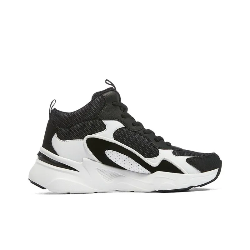 Skechers DLITES Cushioning Anti Slip And Wear Resistant High Top Casual Shoes Women's Black-1