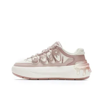 FILA CARROT 2 Low Top Skateboard Shoes Women's Milk White/Smoke Rose Pink