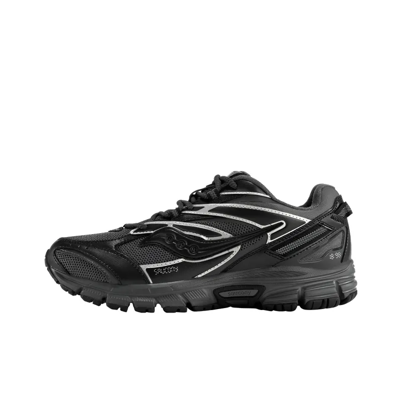Saucony Cohesion 2K Cushioning Anti Slip And Wear Resistant Low Top Training Running Shoes Unisex Black Gray-0