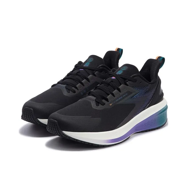 361° Rainy Day 7.0 Wear Resistant Low Top Running Shoes Men's Black Cyan-2