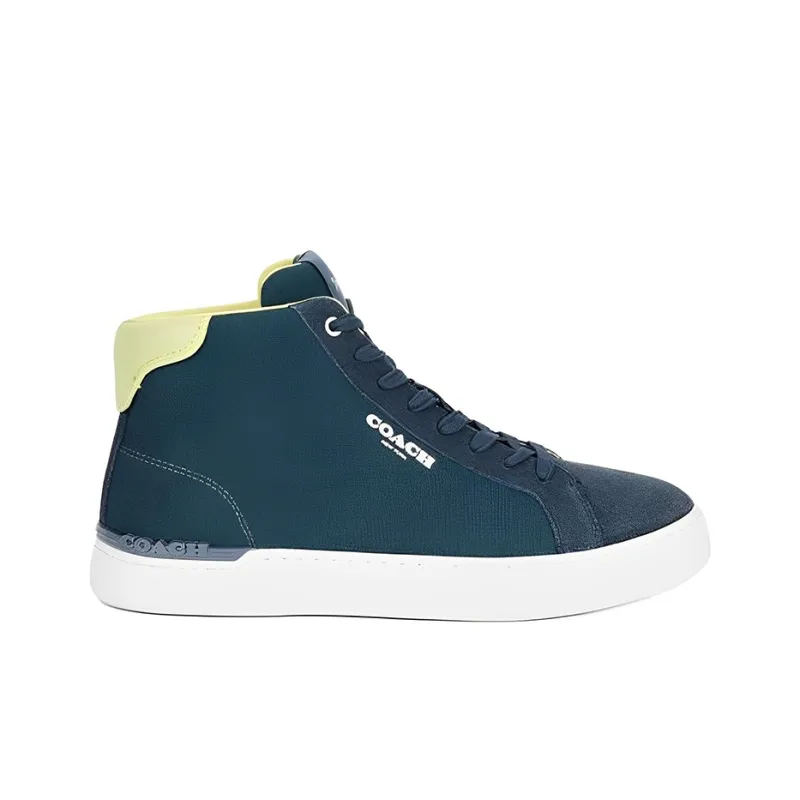 COACH Clip High-Top Skateboard Shoes Men's Turquoise-1