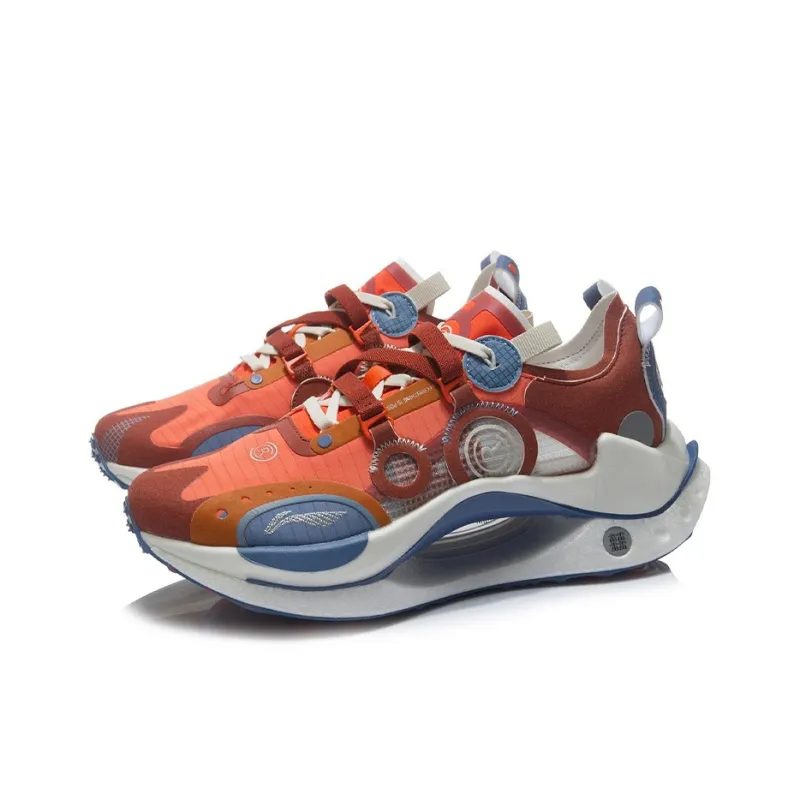 LiNing Jueying CRC Running Shoes Men Low Top Flame Orange/Caramel-2